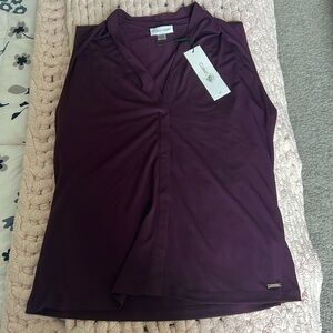 Purple Calvin Klein women’s tank top blouse. Size medium. New with tags.